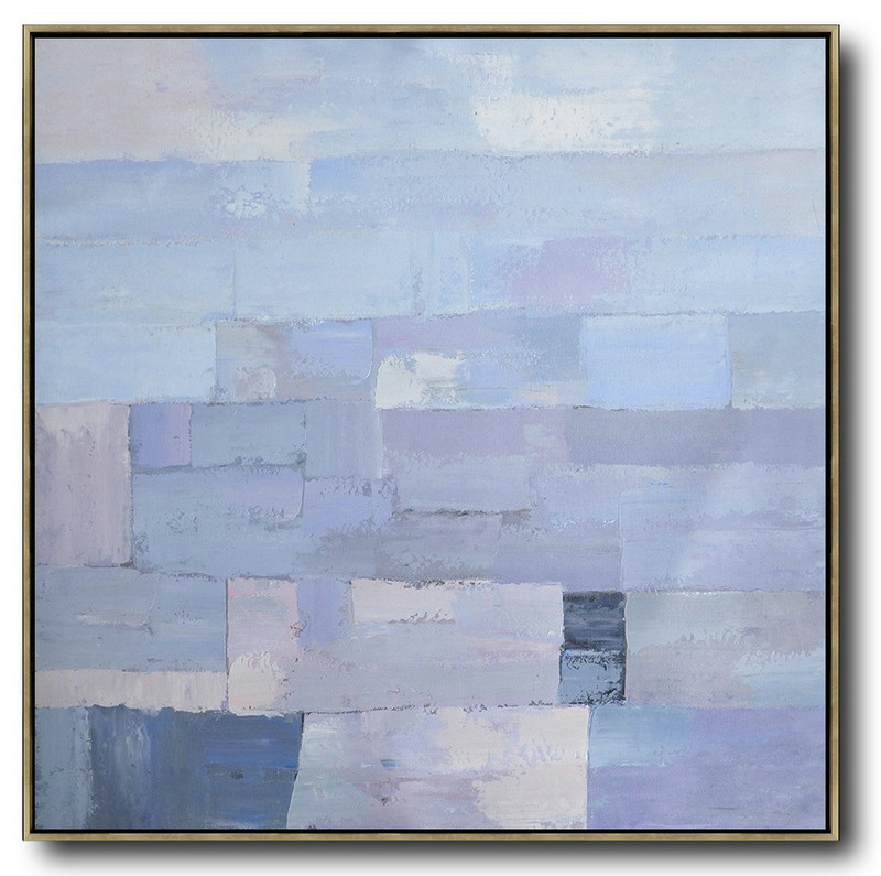Extra Large Acrylic Painting On Canvas,Oversized Contemporary Art,Acrylic Painting Large Wall Art,Violet Ash,Grey,Blue.etc
